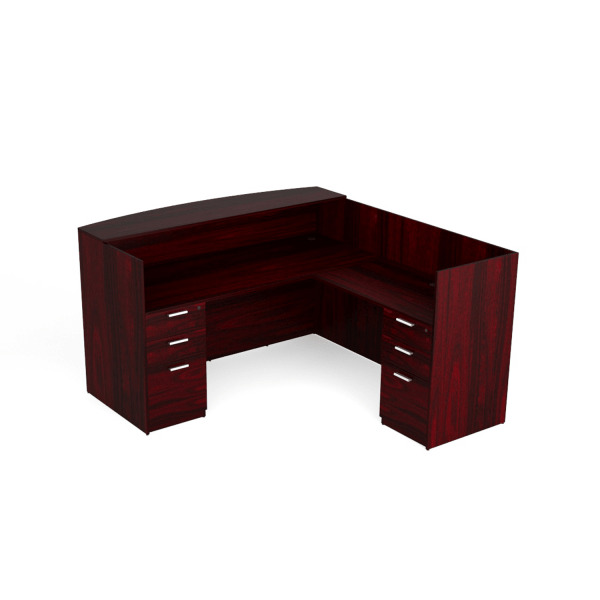 Kai L Shaped Reception Desk with Double Full Pedestals, 71" x 72" - Image 7