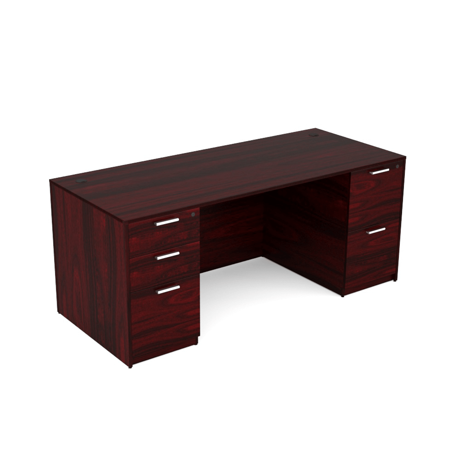 Kai Mahogany Rectangular Desk with Double Full Peds