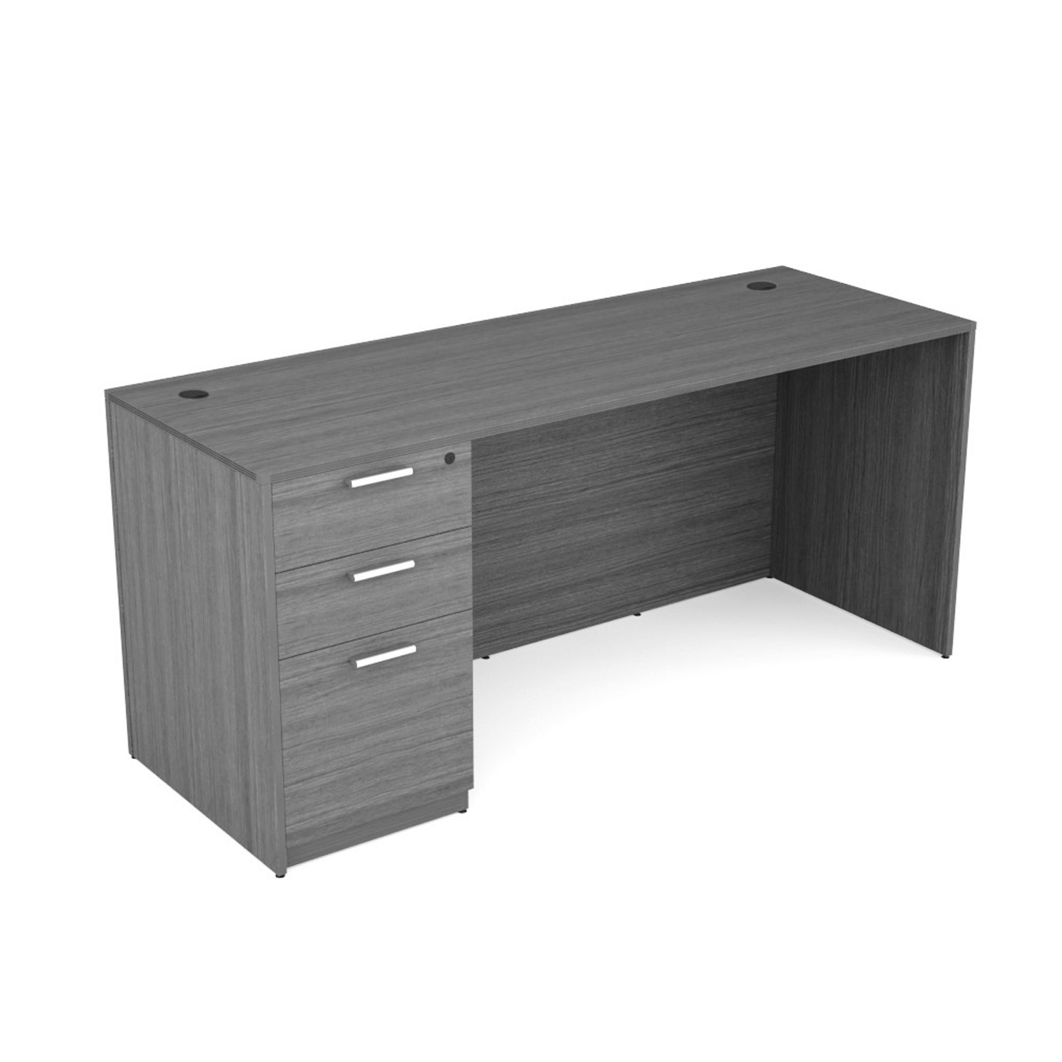 Kai Samoa Gray Rectangular Desk with Single Full Ped
