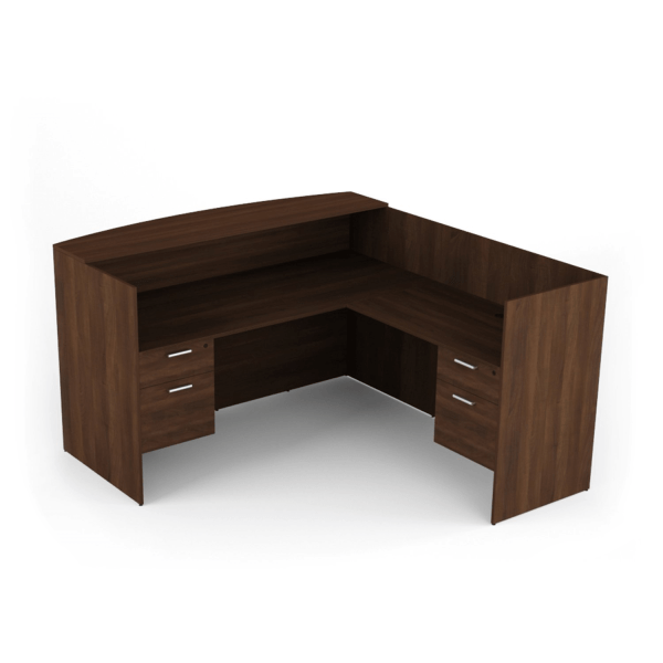 Kai L Shaped Reception Desk with Double Suspended Pedestals, 71" x 72" - Image 2