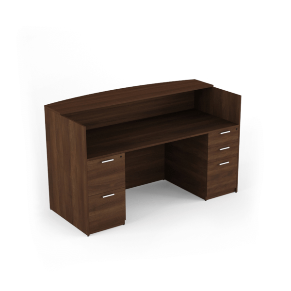 Kai Reception Desk with Double Full Pedestals, 30" x 71" - Image 4