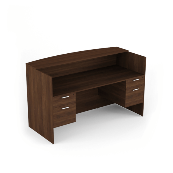 Kai Walnut Reception with Double Suspended Peds