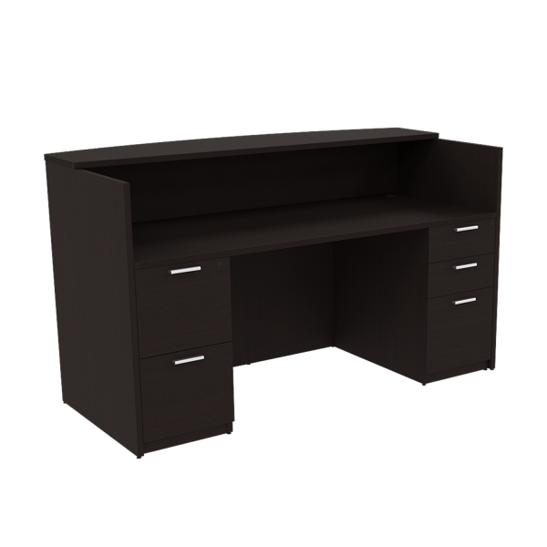 Kai Reception Desk with Double Full Pedestals, 30" x 71" - Image 3