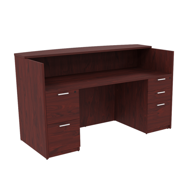 Kai Reception Desk with Double Full Pedestals, 30" x 71" - Image 2