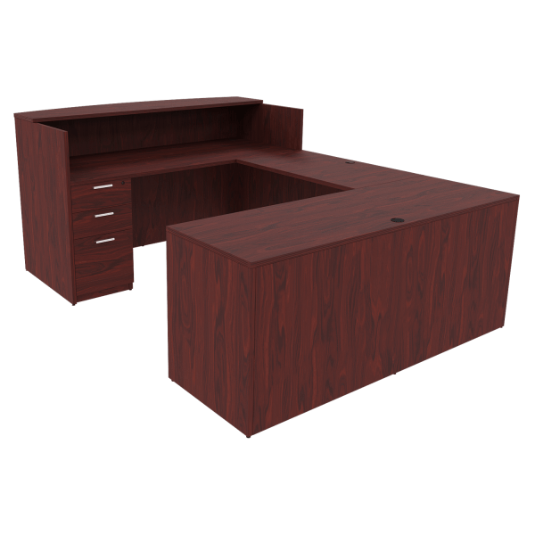 Kai U Shaped Reception Desk with Double Full Pedestals, 71" x 102" - Image 3