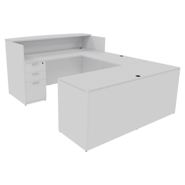 Kai U Shaped Reception Desk with Double Full Pedestals, 71" x 102" - Image 2