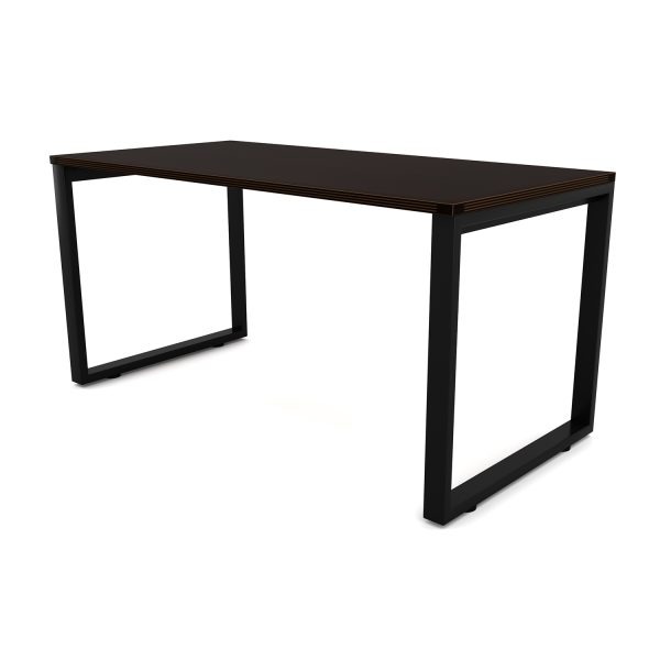 i5 Industries Metal Leg Desk Espresso and Black