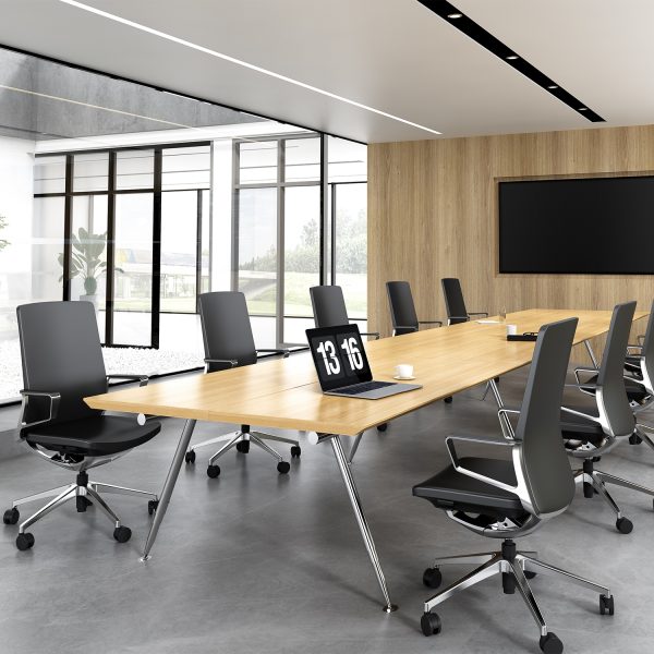 Gravity Conference Chair Black Leather Office Scene
