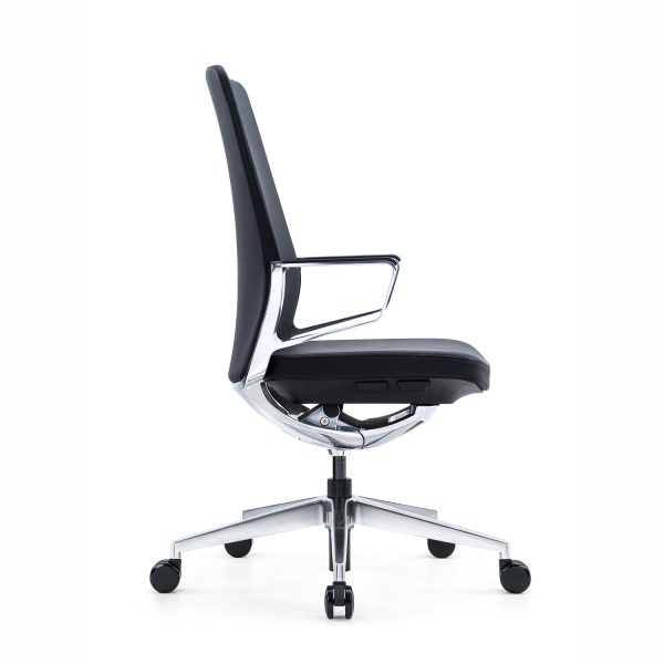 Gravity Conference Chair - Black Leather - Image 3
