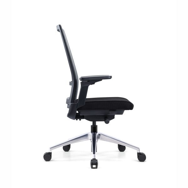 Gravity Task Chair Black Mesh Black Seat Side 2
