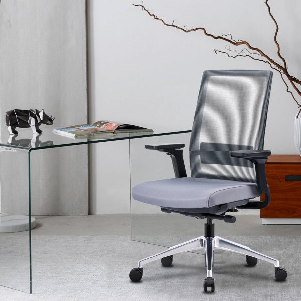 Gravity Task Chair - Black Mesh Gray Seat - Image 7