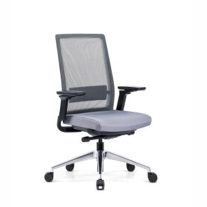 Gravity Task Chair Black Mesh Gray Seat Side 1