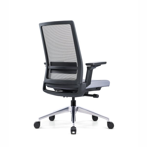 Gravity Task Chair Black Mesh Gray Seat Side 3