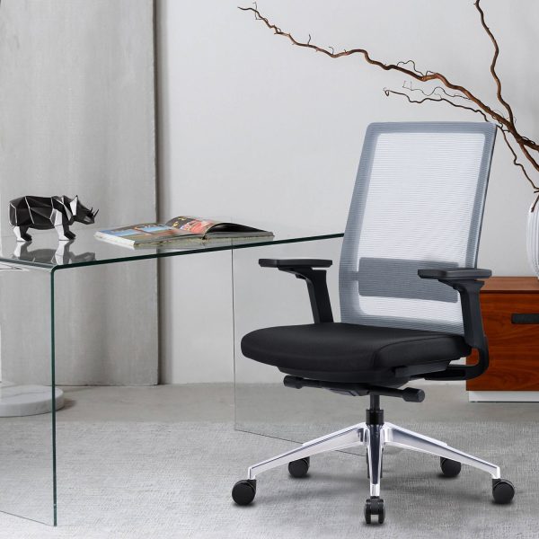 Gravity Task Chair - Gray Mesh Black Seat - Image 8
