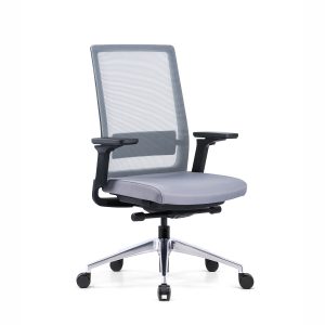 Gravity Task Chair Gray Mesh Gray Seat Side 1