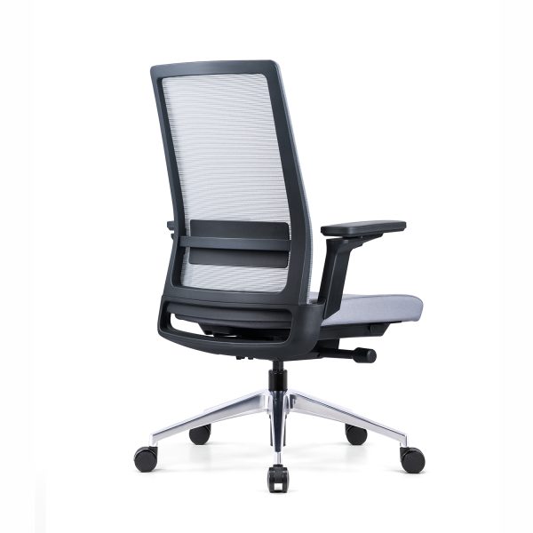 Gravity Task Chair Gray Mesh Gray Seat Side 3