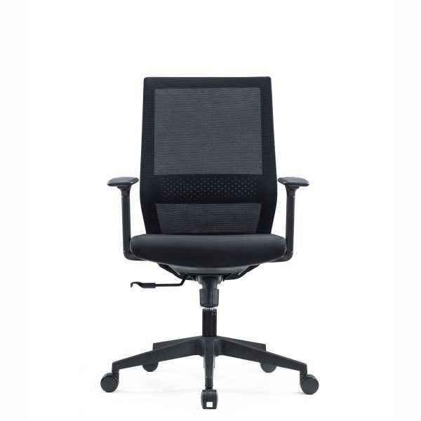 Nova Task Chair Black Mesh Black Seat Front