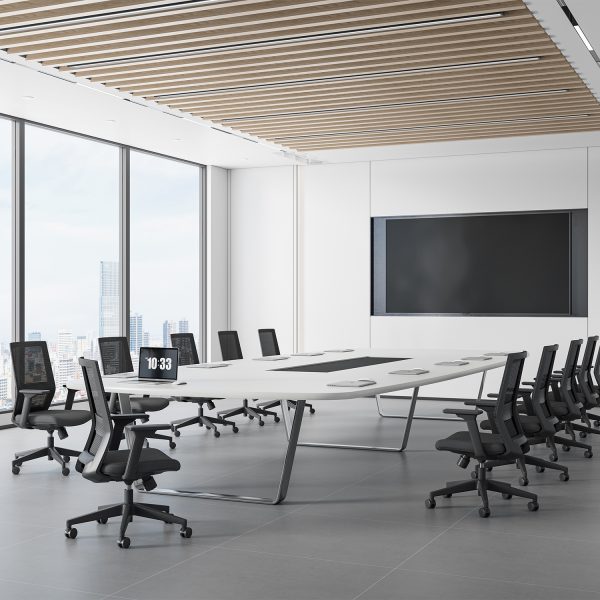 Nova Task Chair Black Mesh Black Seat Office Scene