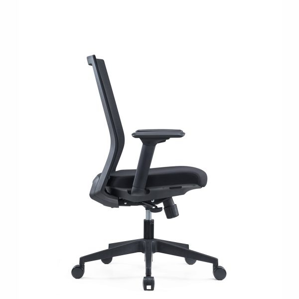 Nova Task Chair Black Mesh Black Seat Side 2