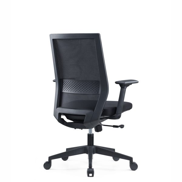 Nova Task Chair Black Mesh Black Seat Side 3