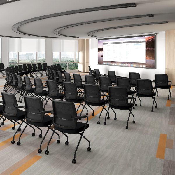 Switch Nesting Chair Black Mesh Black Seat Office Scene