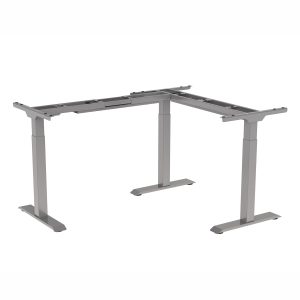 i5 Industries L-Shaped Standing Desk Base Only Silver