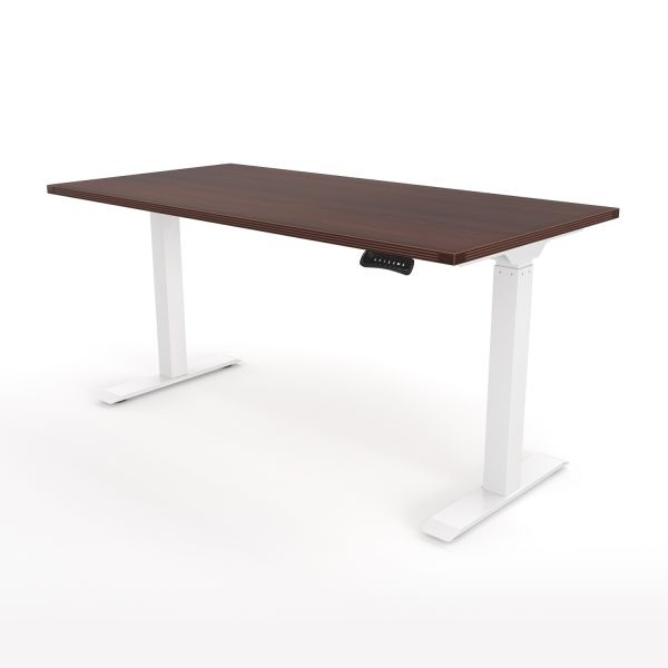 i5 Industries Standing Desk Mahogany and White
