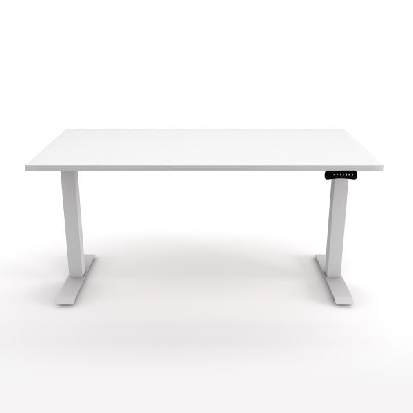 i5 Industries Standing Desk Matte White and White