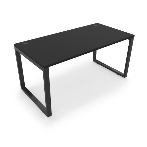 Fusion Metal Leg Desk with Grommets, 30" x 66" - Image 5