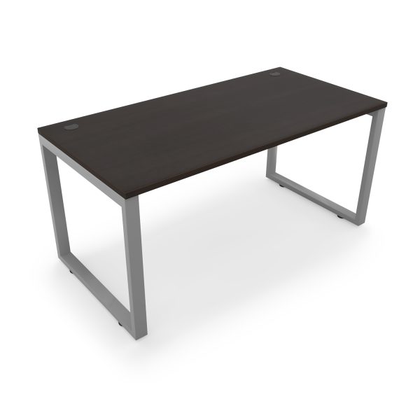 Fusion Metal Leg Desk with Grommets, 24" x 48" - Image 4
