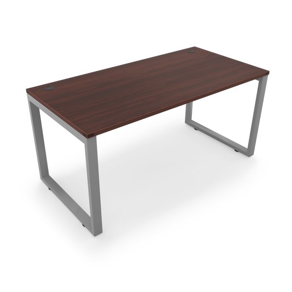 Fusion Metal Leg Desk with Grommets, 24" x 48" - Image 2