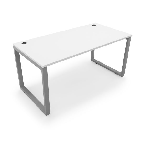 Fusion Metal Leg Desk with Grommets, 30" x 48" - Image 2