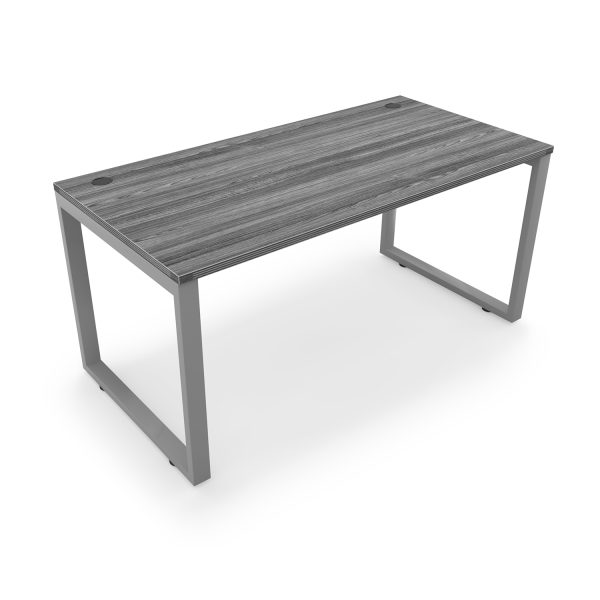 Fusion Metal Leg Desk with Grommets, 36" x 72"