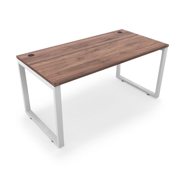 Fusion Metal Leg Desk with Grommets, 24" x 48" - Image 3