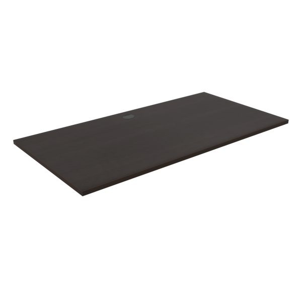 Kai Fluted Rectangular Worksurface with Grommet, 24" x 42" - Image 5