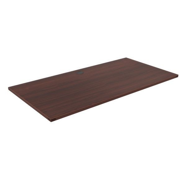 Kai Fluted Rectangular Worksurface with Grommet, 24" x 42" - Image 4