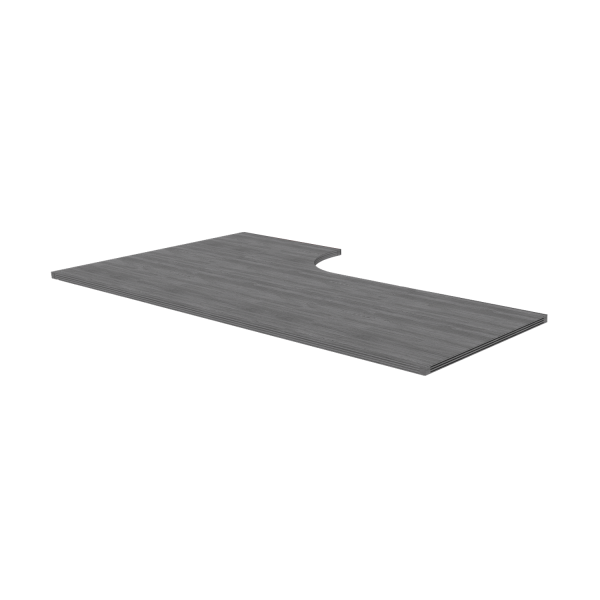 Kai Fluted Extended Corner Worksurface, 24"-36" x 60"