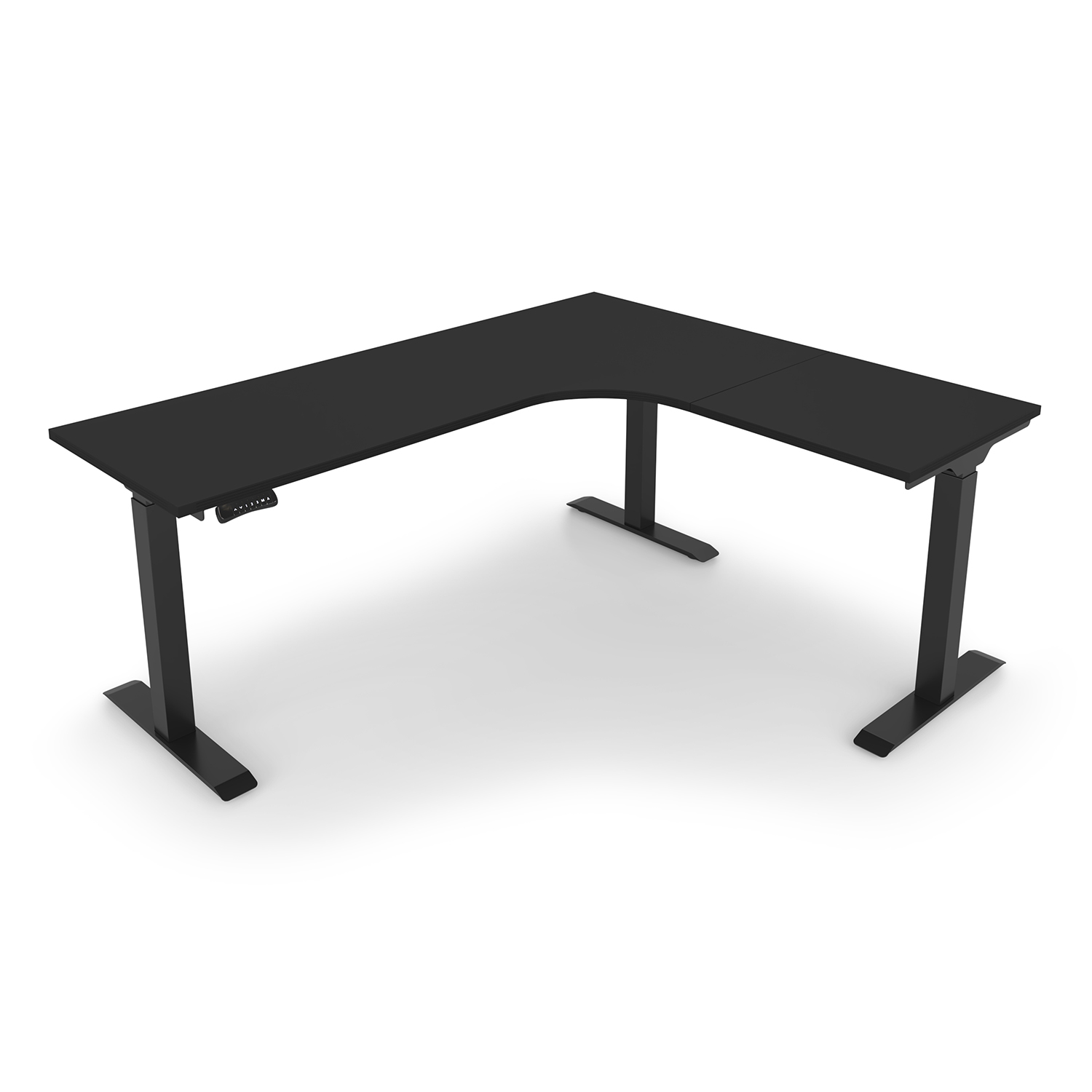 iRize Fluted Extended Corner Top Standing L-Desk, 60" x 60" - Image 2