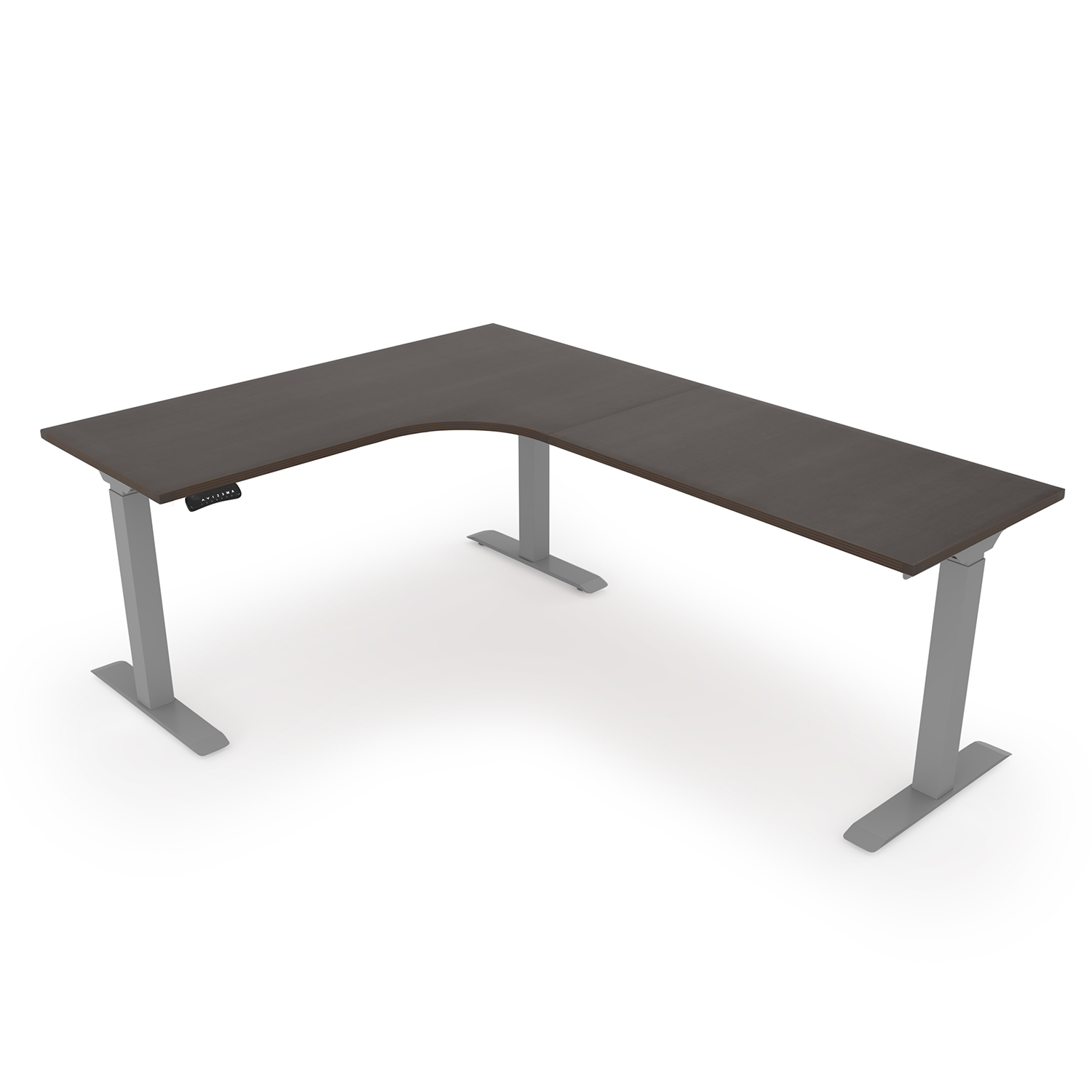 iRize Fluted Extended Corner Top Standing L-Desk, 71" x 72" - Image 5