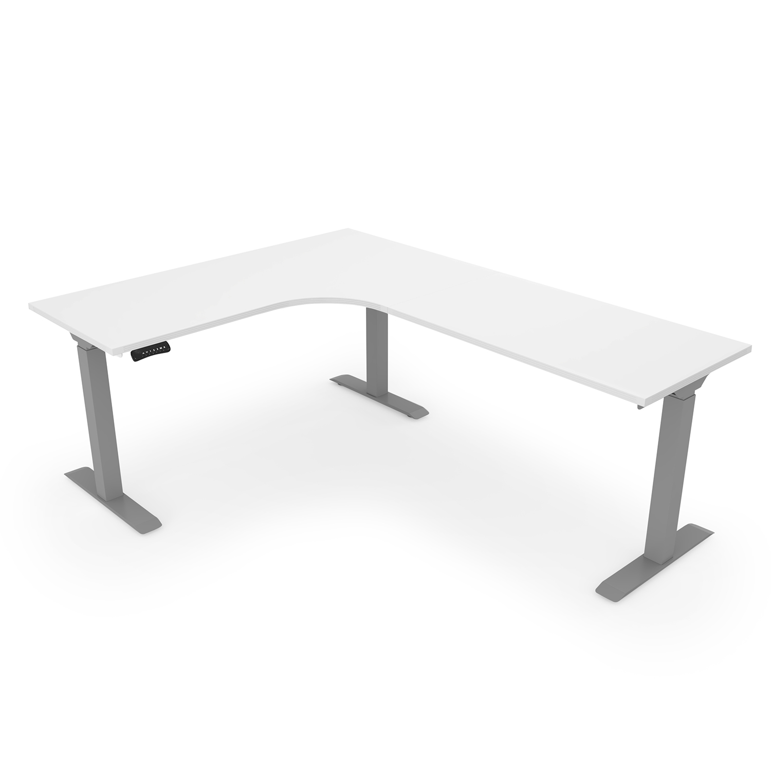 iRize Fluted Extended Corner Top Standing L-Desk, 60" x 60" - Image 5