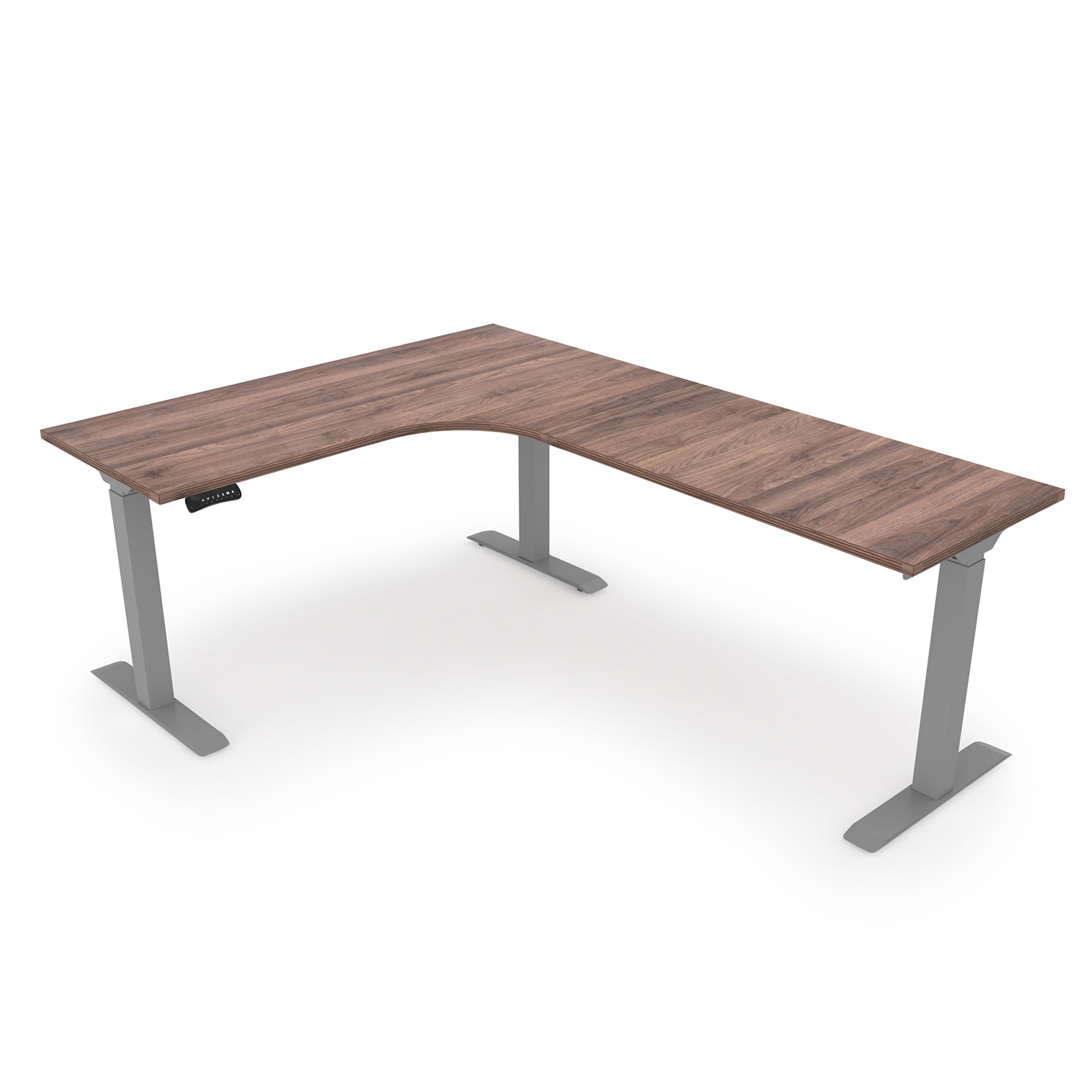 iRize Fluted Extended Corner Top Standing L-Desk, 71" x 72" - Image 3