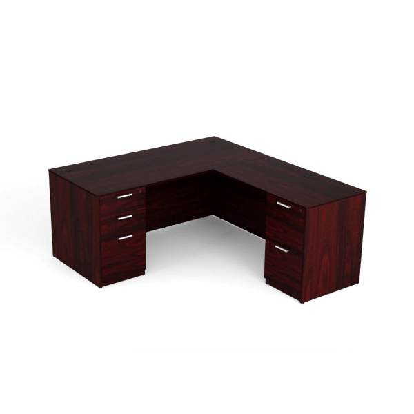 Kai L Shaped Desk with Double Full Pedestals, 71" x 78" (71" W Desk, 48" W Return) - Image 8