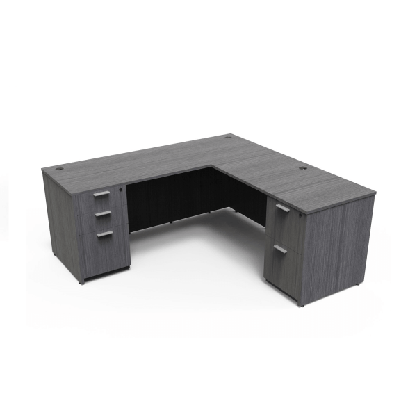 Kai L Shaped Desk with Double Full Pedestals, 71" x 78" (71" W Desk, 48" W Return) - Image 7