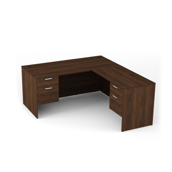 Kai L Shaped Desk with Double Suspended Pedestals, 66" x 72"