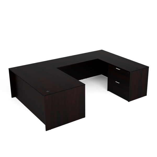 Kai U Shaped Desk with Full Pedestal and Lateral File, 71" x 102" (71″ W Desk, 48″ W Bridge) - Image 4