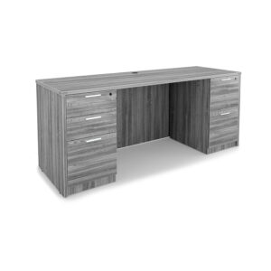 Kai Credenza with Double Full Pedestals, 24" x 71"