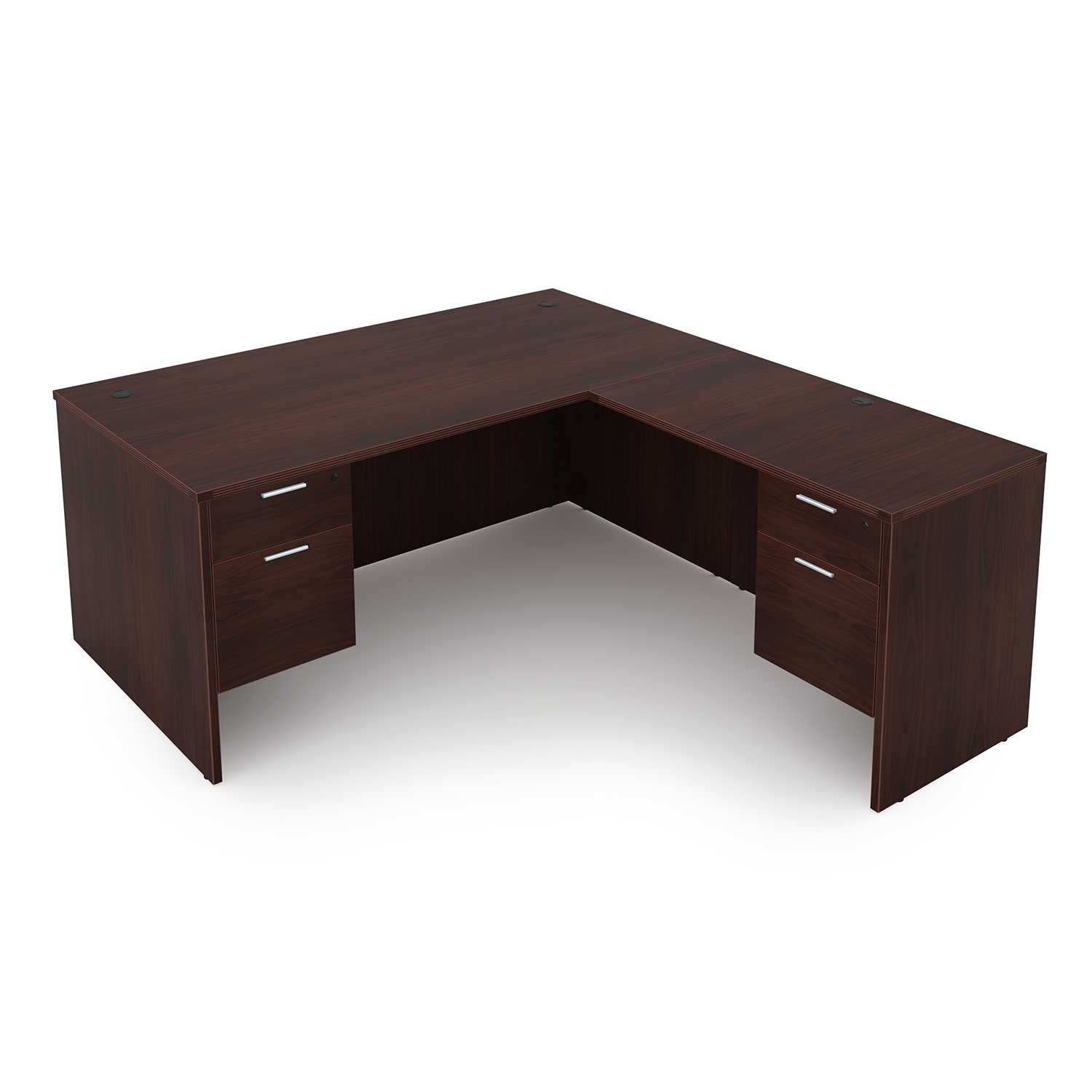 Kai L-Shaped Desk with Double Suspended Pedestals, 66" x 78" - Image 4