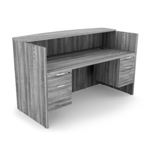 Kai Reception Desk with Double Suspended Pedestals, 30" x 71"