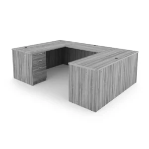 Kai U-Shaped Desk with Double Full Pedestals, 66" x 102"