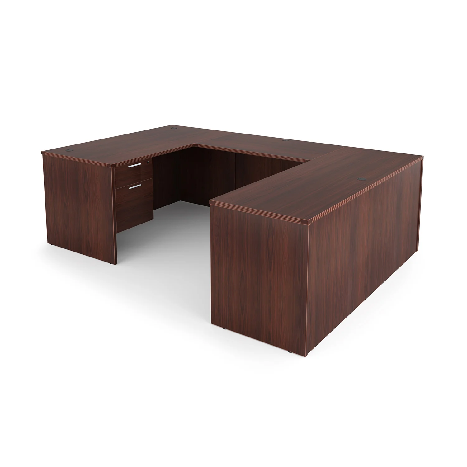 Kai U-Shaped Desk with Double Suspended Pedestals, 66" x 96" - Image 3